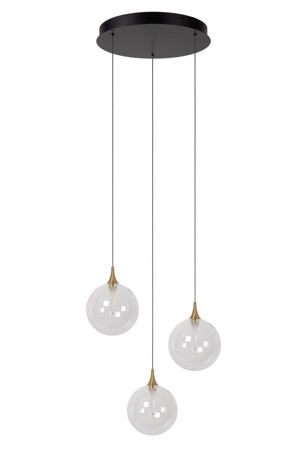 Lucide Premium GISELA - Pendant light - Ø 36 cm - LED Dim. - 3x4,3W 2700K - Transparant - turned off